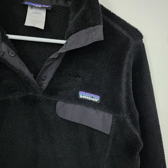 Patagonia Snap-T Black Fleece Jacket Pullover Women's Medium Outdoors Hiking - Picture 4 of 7